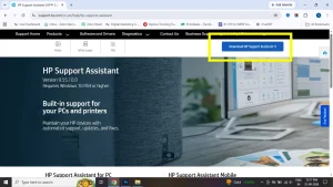 Download HP Support Assistant 9 button