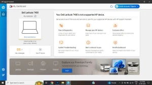 HP Support Assistant from the Start menu
